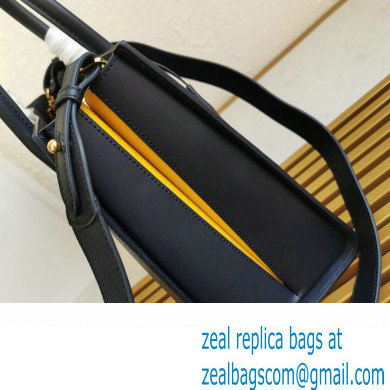 Prada Large Saffiano Leather Handbag 1ba153 Black/Yellow 2023 - Click Image to Close