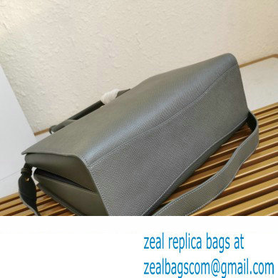 Prada Large Saffiano Leather Handbag 1ba153 Gray/Black 2023