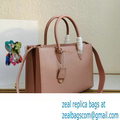Prada Large Saffiano Leather Handbag 1ba153 Pink 2023 - Click Image to Close