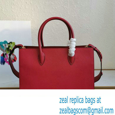 Prada Large Saffiano Leather Handbag 1ba153 Red 2023 - Click Image to Close
