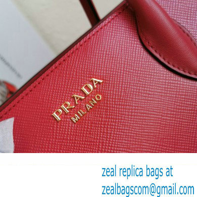 Prada Large Saffiano Leather Handbag 1ba153 Red 2023