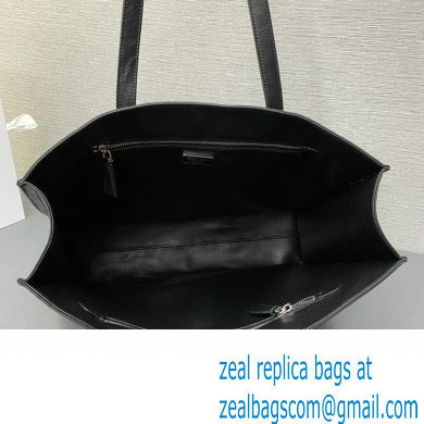 Prada Large antique nappa leather tote bag 1BG460 Black 2023