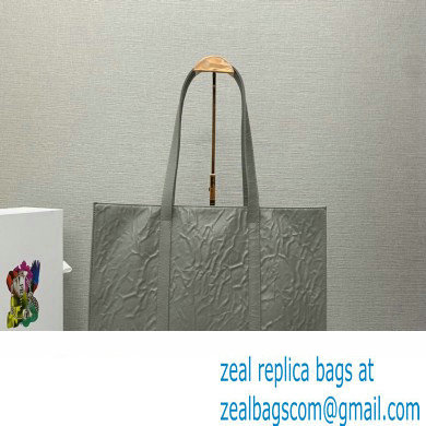 Prada Large antique nappa leather tote bag 1BG460 Gray 2023 - Click Image to Close
