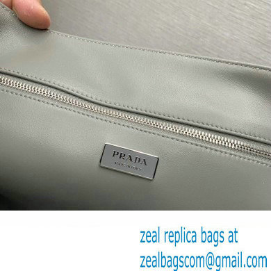 Prada Large antique nappa leather tote bag 1BG460 Gray 2023