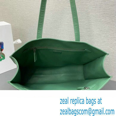 Prada Large antique nappa leather tote bag 1BG460 Green 2023 - Click Image to Close