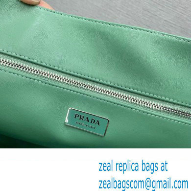 Prada Large antique nappa leather tote bag 1BG460 Green 2023