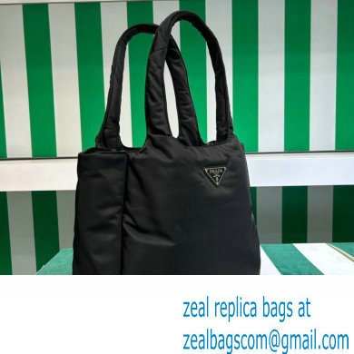 Prada Large padded Re-Nylon tote bag 1BG449 Black 2023