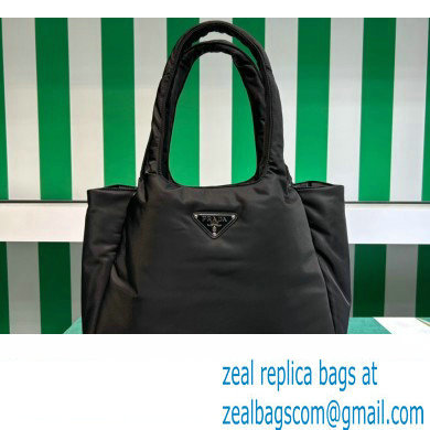 Prada Large padded Re-Nylon tote bag 1BG449 Black 2023