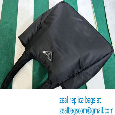 Prada Large padded Re-Nylon tote bag 1BG449 Black 2023