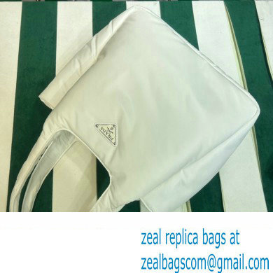Prada Large padded Re-Nylon tote bag 1BG449 White 2023
