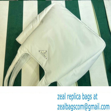 Prada Large padded Re-Nylon tote bag 1BG449 White 2023 - Click Image to Close