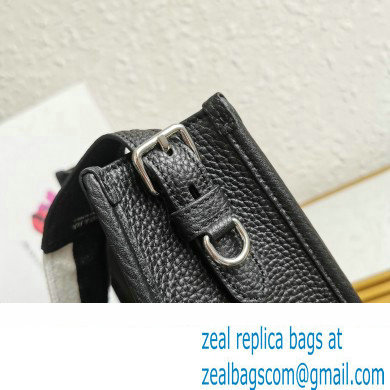 Prada Leather hobo bag 1BC073 Black 2023