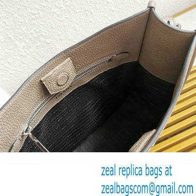 Prada Leather hobo bag 1BC073 Gray 2023 - Click Image to Close
