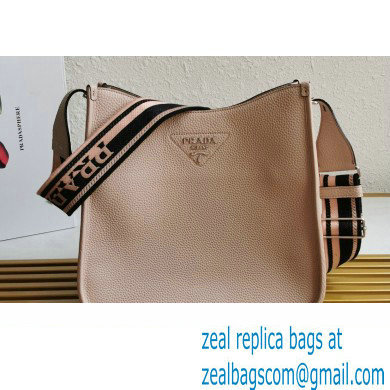 Prada Leather hobo bag 1BC073 Light Pink 2023