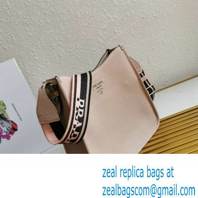 Prada Leather hobo bag 1BC073 Light Pink 2023 - Click Image to Close