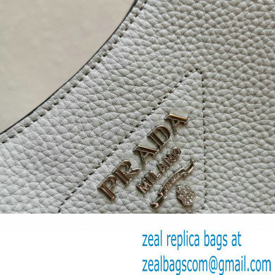 Prada Leather hobo bag 1BC073 Pale Blue 2023 - Click Image to Close