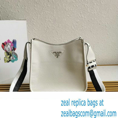 Prada Leather hobo bag 1BC073 White 2023