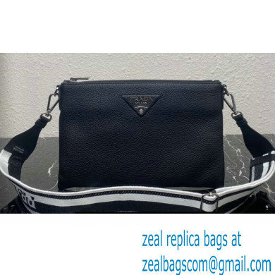 Prada Leather shoulder bag 1BH050 Black 2023