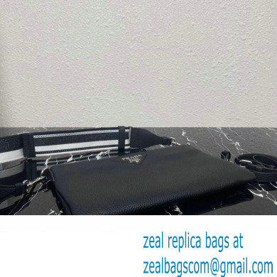 Prada Leather shoulder bag 1BH050 Black 2023