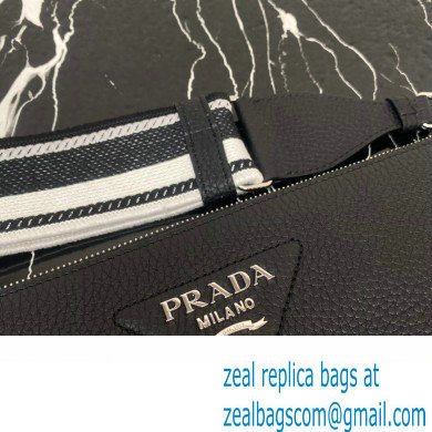 Prada Leather shoulder bag 1BH050 Black 2023 - Click Image to Close