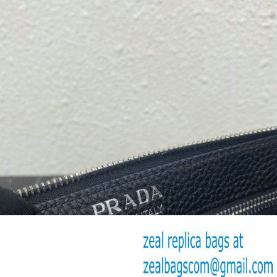 Prada Leather shoulder bag 1BH050 Black 2023