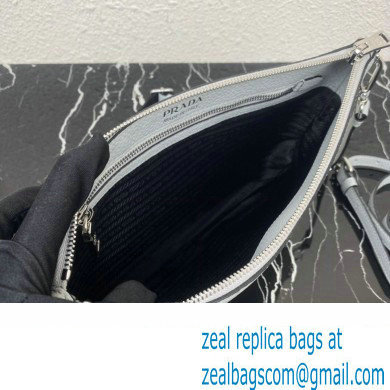 Prada Leather shoulder bag 1BH050 Blue Gray 2023