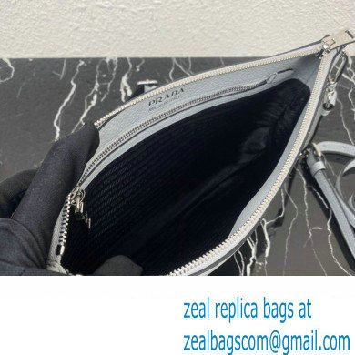 Prada Leather shoulder bag 1BH050 Blue Gray 2023 - Click Image to Close