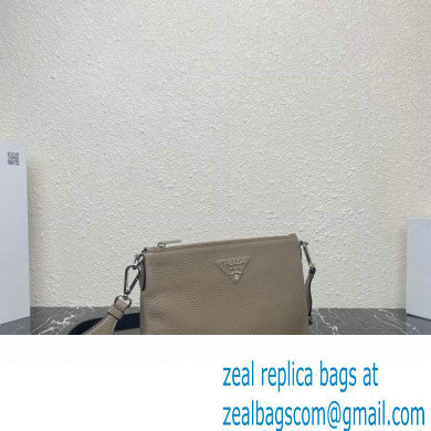 Prada Leather shoulder bag 1BH050 Gray 2023 - Click Image to Close