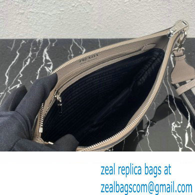 Prada Leather shoulder bag 1BH050 Gray 2023 - Click Image to Close