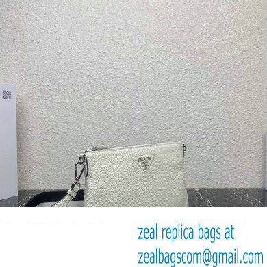 Prada Leather shoulder bag 1BH050 White 2023