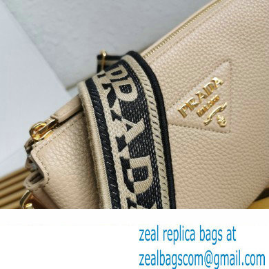 Prada Leather shoulder bag 1BH194 Beige 2023