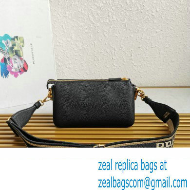 Prada Leather shoulder bag 1BH194 Black 2023