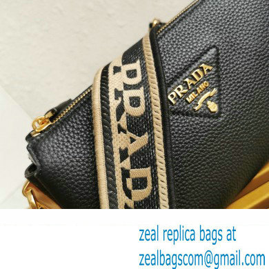Prada Leather shoulder bag 1BH194 Black 2023 - Click Image to Close
