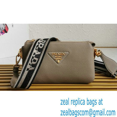 Prada Leather shoulder bag 1BH194 Gray 2023 - Click Image to Close