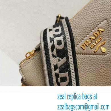 Prada Leather shoulder bag 1BH194 Gray 2023 - Click Image to Close