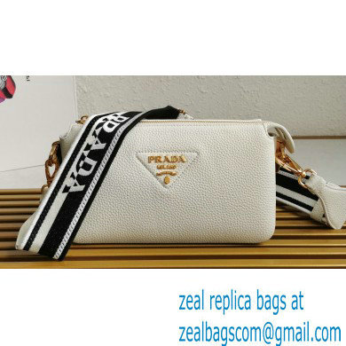 Prada Leather shoulder bag 1BH194 White 2023