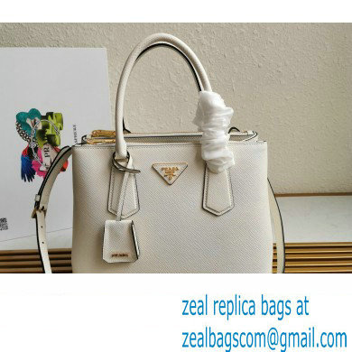 Prada Medium Galleria Saffiano leather bag 1ba232 White 2023 - Click Image to Close