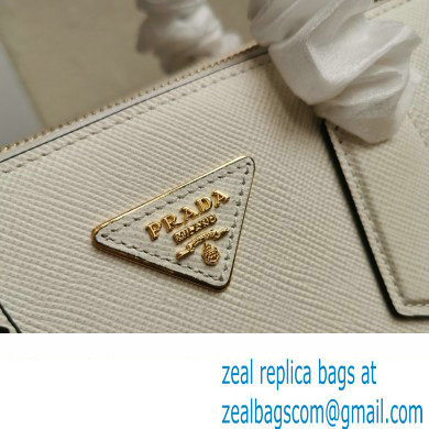 Prada Medium Galleria Saffiano leather bag 1ba232 White 2023