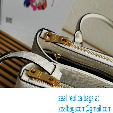 Prada Medium Galleria Saffiano leather bag 1ba232 White 2023 - Click Image to Close