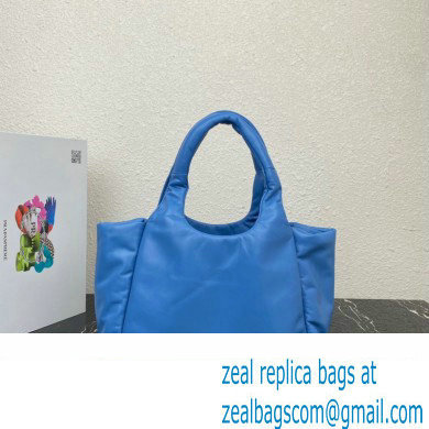 Prada Medium padded Soft nappa leather bag 1BG413 Blue 2023 - Click Image to Close