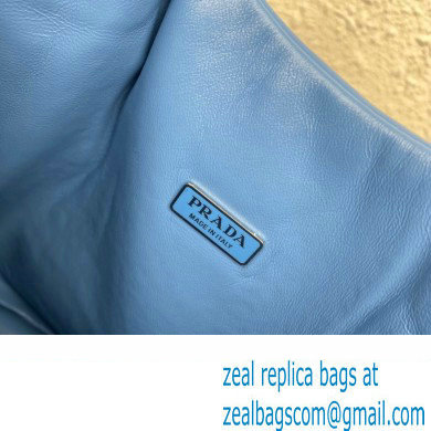 Prada Medium padded Soft nappa leather bag 1BG413 Blue 2023 - Click Image to Close
