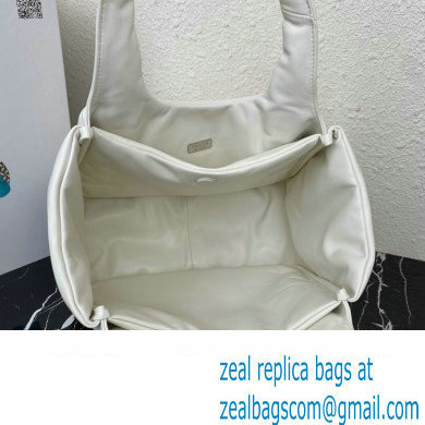 Prada Medium padded Soft nappa leather bag 1BG413 White 2023 - Click Image to Close