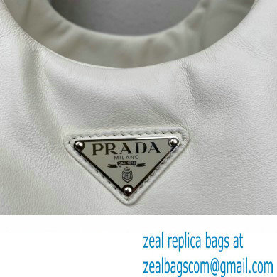 Prada Medium padded Soft nappa leather bag 1BG413 White 2023