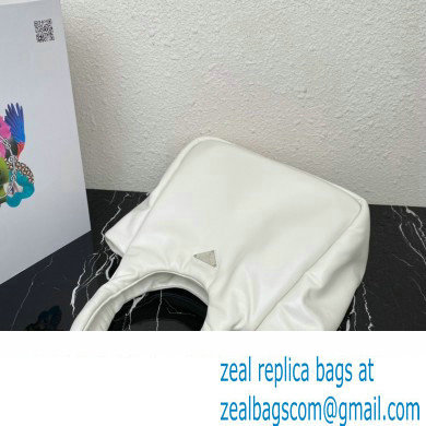 Prada Medium padded Soft nappa leather bag 1BG413 White 2023 - Click Image to Close