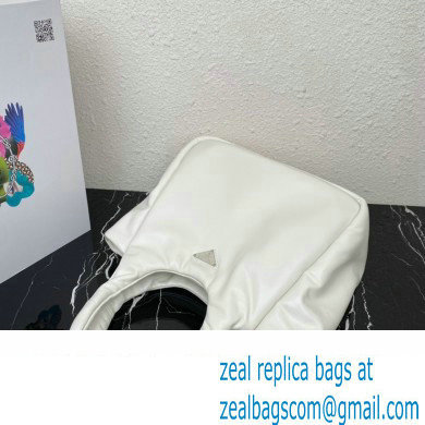 Prada Medium padded Soft nappa leather bag 1BG413 White 2023