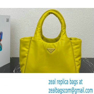 Prada Medium padded Soft nappa leather bag 1BG413 Yellow 2023