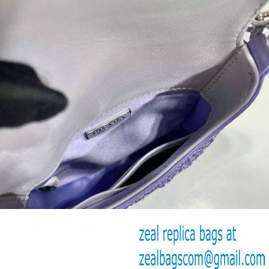 Prada Mini Cleo bag with Crystals 1BH185 Purple 2023 - Click Image to Close
