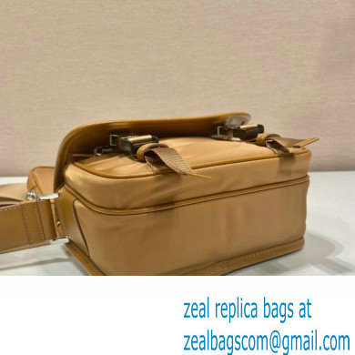 Prada Nylon and Saffiano Leather Shoulder Bag 2VD034 beige 2020 - Click Image to Close
