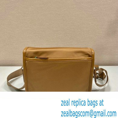 Prada Nylon and Saffiano Leather Shoulder Bag 2VD034 beige 2020 - Click Image to Close