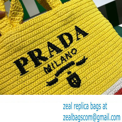 Prada RAFFIA TOTE BAG 1BG392 yellow/red 2020 - Click Image to Close